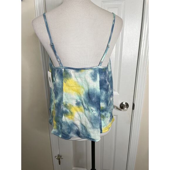 Hurley Womens V-Neck Tank Top Size Small Tie Dye Blue Sky Cami NWT - Picture 7 of 12